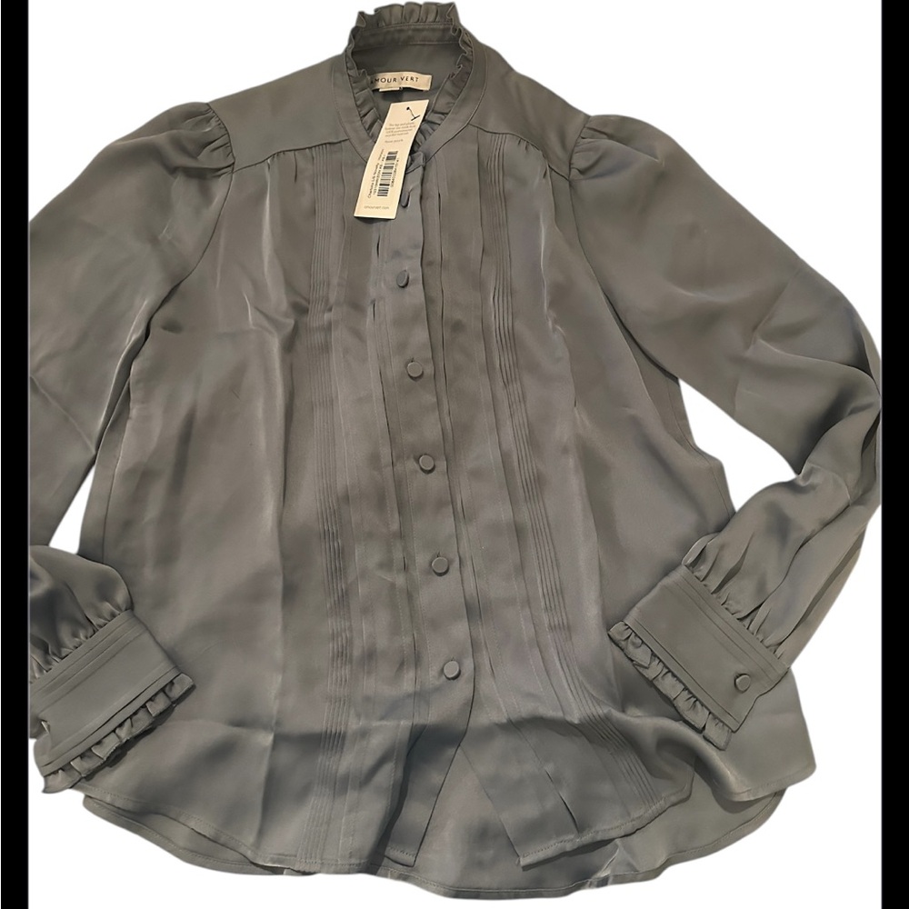Elegant Gray Women's Blouse